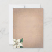 White Magnolia Flat Wenskaart (Achterkant)