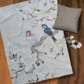 White Magnolia Fleece Deken