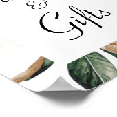 white magnolia floral bruiloft cards & cadeaubord poster (Hoek)