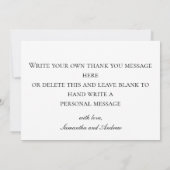 White Magnolia Floral Elegant Formal Wedding Bedankkaart (Achterkant)