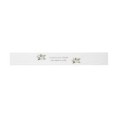 White Magnolia Floral Formal Classic Wedding Uitnodigingen Wikkel (Vlak)