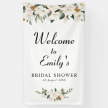 white magnolia floral vrijgezellenfeest welkomstte