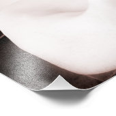 White Magnolia Flower Black Background Abstract Foto Afdruk (Hoek)