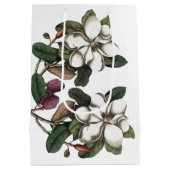 White Magnolia Flower Blossom Gift Bag Medium Cadeauzakje (Achterkant)
