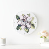 White Magnolia Flower Grote Klok (Huis)