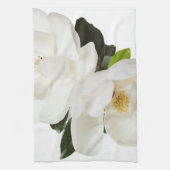 White Magnolia Flower Magnolias Floral Flowers Theedoek (Verticaal)