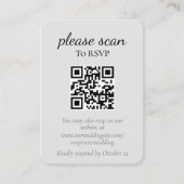 White Magnolia Flower Monogram RSVP Informatiekaartje (Voorkant)
