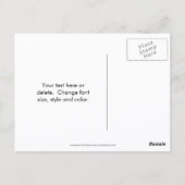 White Magnolia Flower Personalized Briefkaart (Achterkant)