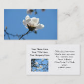 White Magnolia Flower Visitekaartjes Blue Sky (Voorkant / Achterkant)