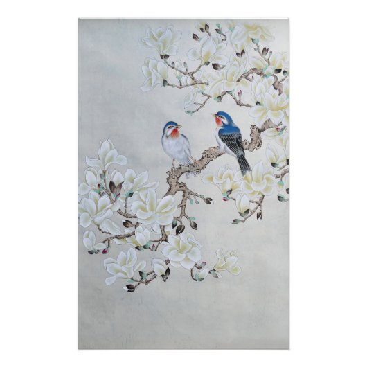 White Magnolia Foto Afdruk (Voorkant)