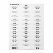 White Magnolia Greenery Floral Return Address Etiket (Full Sheet)