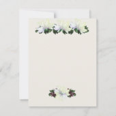 White Magnolia Greenery Floral Save the Date Kaart (Achterkant)