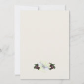 White Magnolia Greenery Wedding Rehearsal Dinner Kaart (Achterkant)