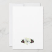 White Magnolia Greenery Wedding Rehearsal Dinner Kaart (Achterkant)