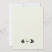 White Magnolia Greenery Wedding Rehearsal Dinner Kaart (Achterkant)