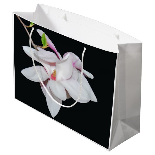 White Magnolia Groot Cadeauzakje (Achterkant Gekanteld)