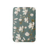 White Magnolia Grove on Viridian Elegant Floral  Badmat (Voorkant Verticaal)