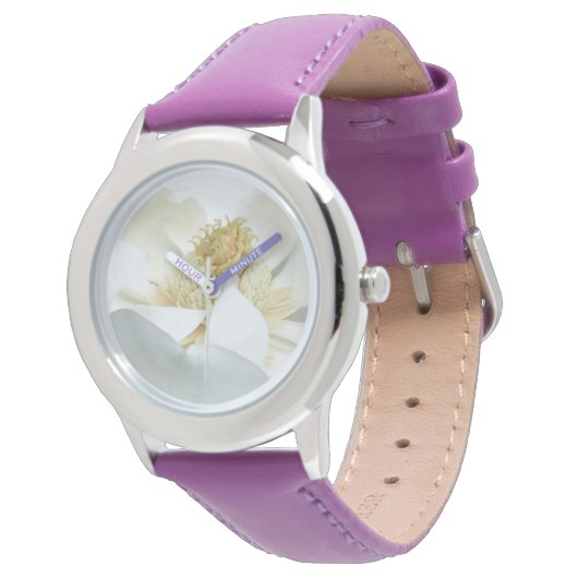 White Magnolia Horloge (Gekanteld)