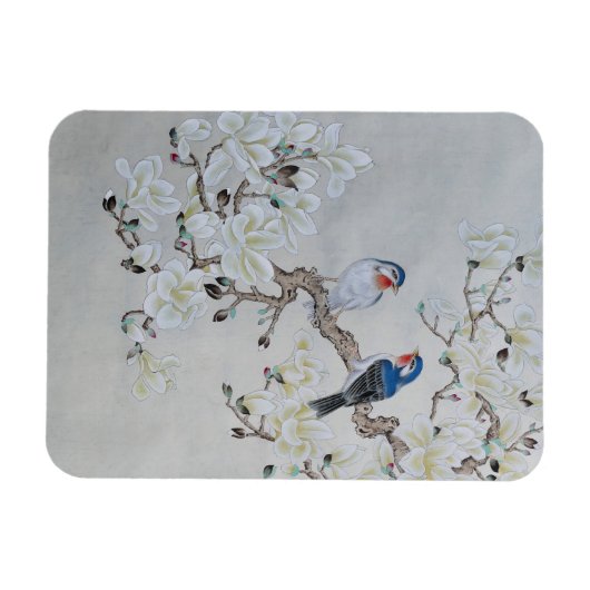 White Magnolia Magneet (Horizontaal)