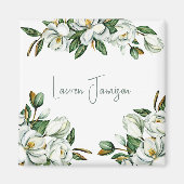 White Magnolia Magneet (Voorkant)