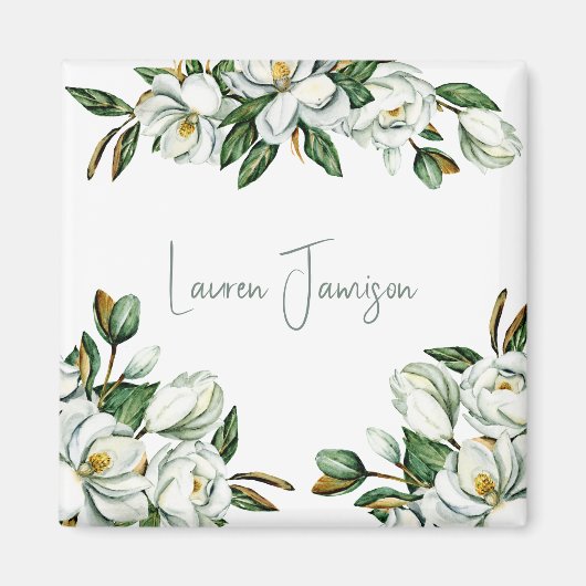 White Magnolia Magneet (Voorkant)