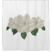 White Magnolia Magnolias Shower Curtain Douchegordijn (Voorkant)
