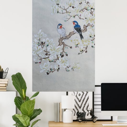 White Magnolia Poster (Thuiskantoor)