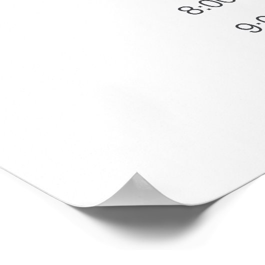 White Magnolia Rustic Floral Wedding Schema Poster (Hoek)