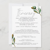 White Magnolia Rustic Welkom Brief & Route Notitiekaartje (Achterkant)