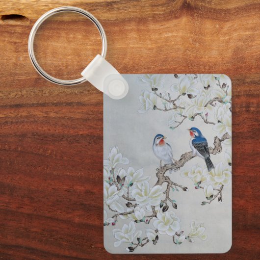 White Magnolia Sleutelhanger (Voorkant)