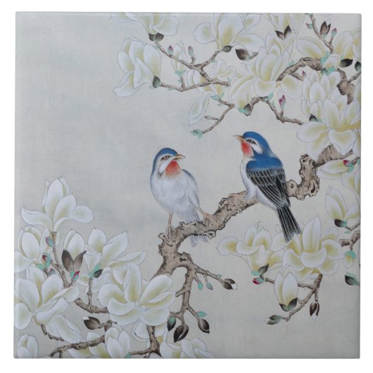 White Magnolia Tegeltje (Voorkant)