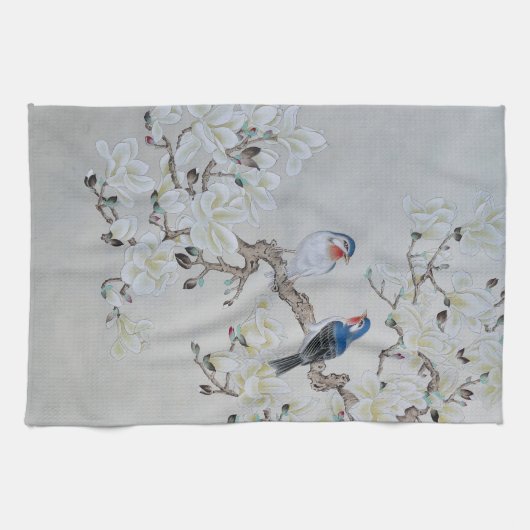 White Magnolia Theedoek (Horizontaal)