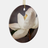 White Magnolia Tree Flower Floral Flowers Grey Keramisch Ornament (Rechts)