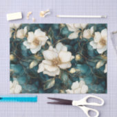 White Magnolia Vines Decoupage Papier (Craft)