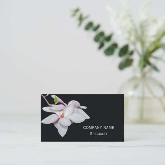 White Magnolia Visitekaartje (Staand voorkant)
