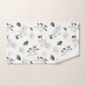 White Magnolia Waterverf Pattern Bad Handdoek (Handdoek)
