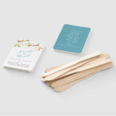 White Magnolia Wedding Program Fan Handwaaier (Niet-gemonteerd)