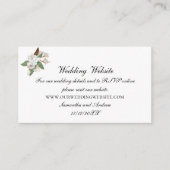 White Magnolia Wedding Website Enclosure Card Informatiekaartje (Voorkant)