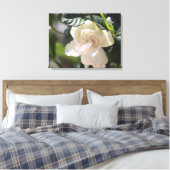 White Magnolia Wrapped Canvas Gallery Print (Insitu (Slaapkamer))