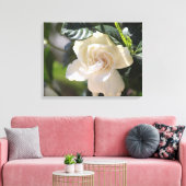 White Magnolia Wrapped Canvas Gallery Print (Insitu (Woonkamer))