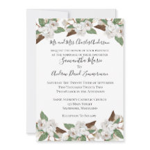 White Magnolias Classic Formal Elegant Wedding