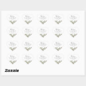 White Magnolias Elegant Classic Wedding Hart Sticker (Vel)