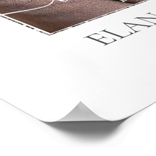 White Magnolias Floral Afbeelding Funeral Memorial Poster (Hoek)