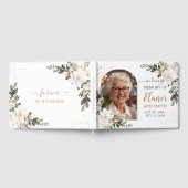 White Magnolias Floral Memorial Funeral Afbeelding Gastenboek (Volledig)