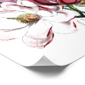 White Magnolias Flower  Old Illustration Poster (Hoek)