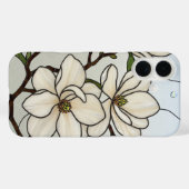 White Magnolias Glas in lood illusie Case-Mate iPhone Case (Achterkant (horizontaal))