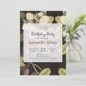 White Magnolias Surprise Birthday Party Kaart (Staand voorkant)