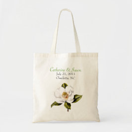 White Magnolias Wedding Canvas tas