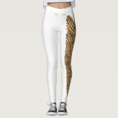White Maine State Pine Cone Leggings (Voorkant)