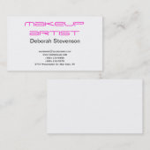 White Makeup Artist Visitekaartje (Voorkant / Achterkant)